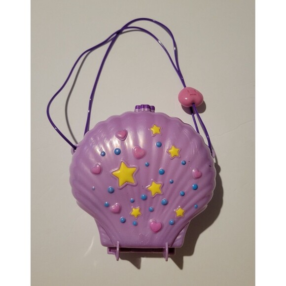 2019 Polly Pocket Tiny Power Sea Shell Purse Compact Ocean Playset No Figures - Picture 1 of 9